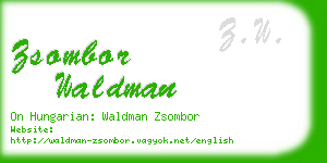 zsombor waldman business card